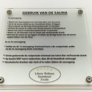 Saunaregelement van Liberty Wellness