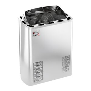 Saunakachel 3.0 kW hoekmodel voor externe bediening